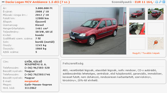 Forr�s: hasznaltauto.hu